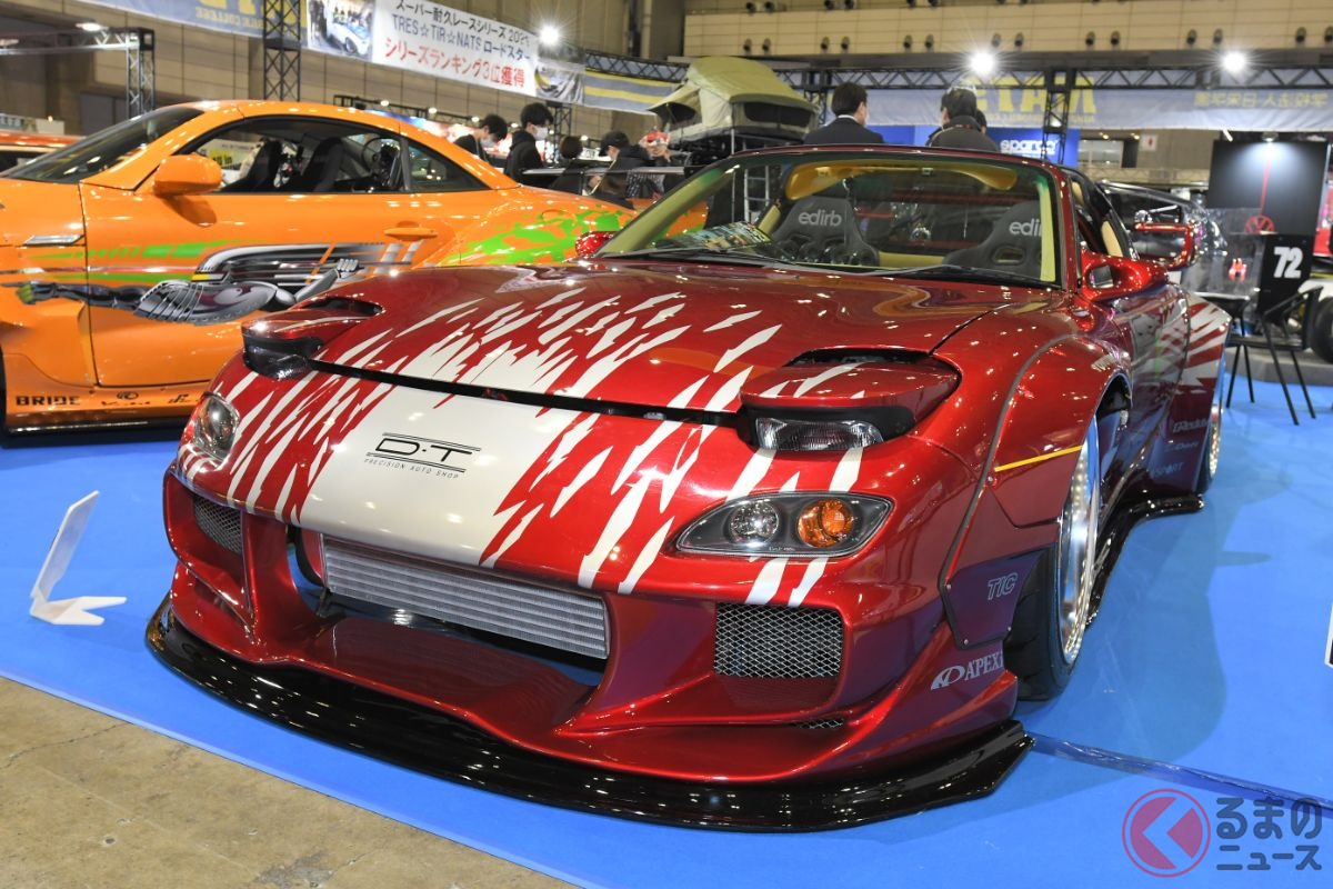 マツダ Rx 7ワイスピ仕様 初公開 ド迫力エアロ オープン仕様で登場 きらめくレッドボディカスタムカーとは くるまのニュース 自動車情報サイト 新車 中古車 Carview
