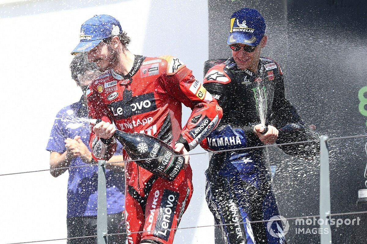 【MotoGP】遠かったクアルタラロ、遠かった初優勝。2位フランチェスコ・バニャイヤ「予選タイム抹消で勝つチャンスを失った」｜ポルトガルGP