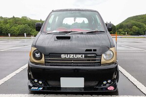 スズキ「ワゴンR」を街道レーサーをモチーフにカスタム！ 水中花にLOVE灯…昭和アイテムを惜しみなく投入する