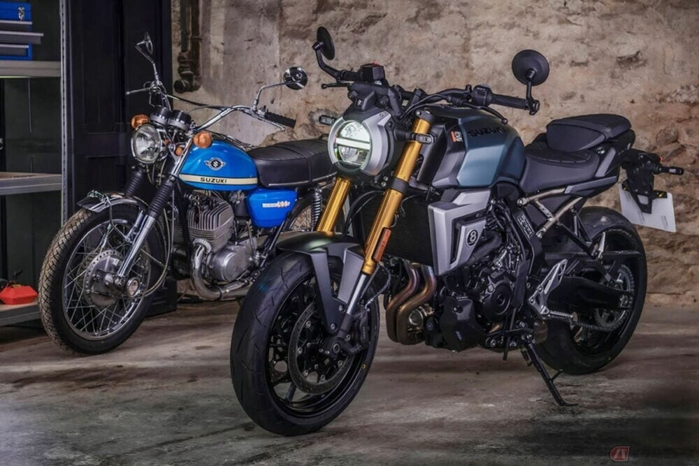 スズキの隠し玉!? まさかの夏季に新型モデルを発表?? 800ccシリーズの新たな仲間は往年の名車をオマージュしたネオレトロなストリートバイク!! 「GSX-8T」登場