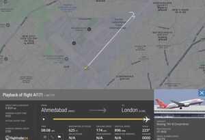 インドで旅客機が墜落 離陸直後に大きく降下…現場では「大きな黒煙」が 乗員乗客は200人以上