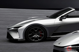 レクサス新型「4シーターオープンEV」世界初公開!? 超絶イケ顔なスポーツ車はEVブランドに「華」もたらす？