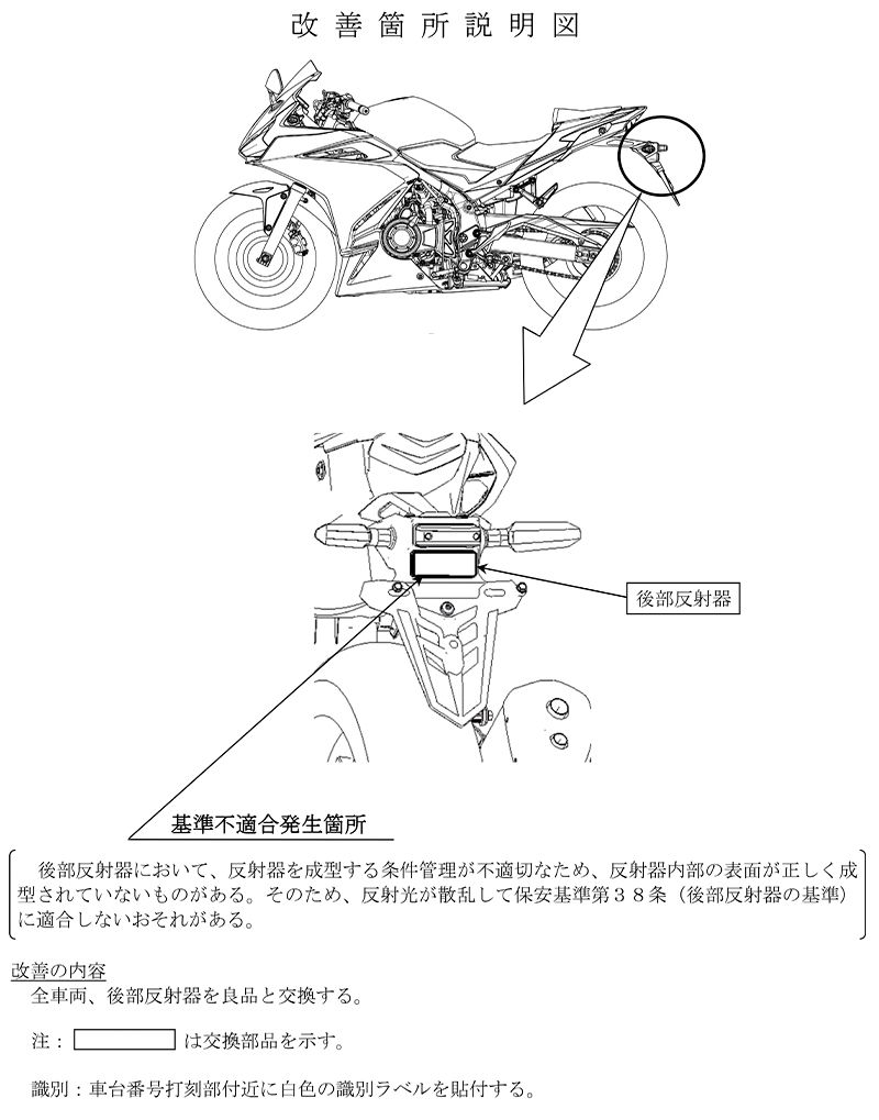 リコール ホンダ Cbr400r 400x ほか5車種 計4 076台 バイクブロス 自動車情報サイト 新車 中古車 Carview