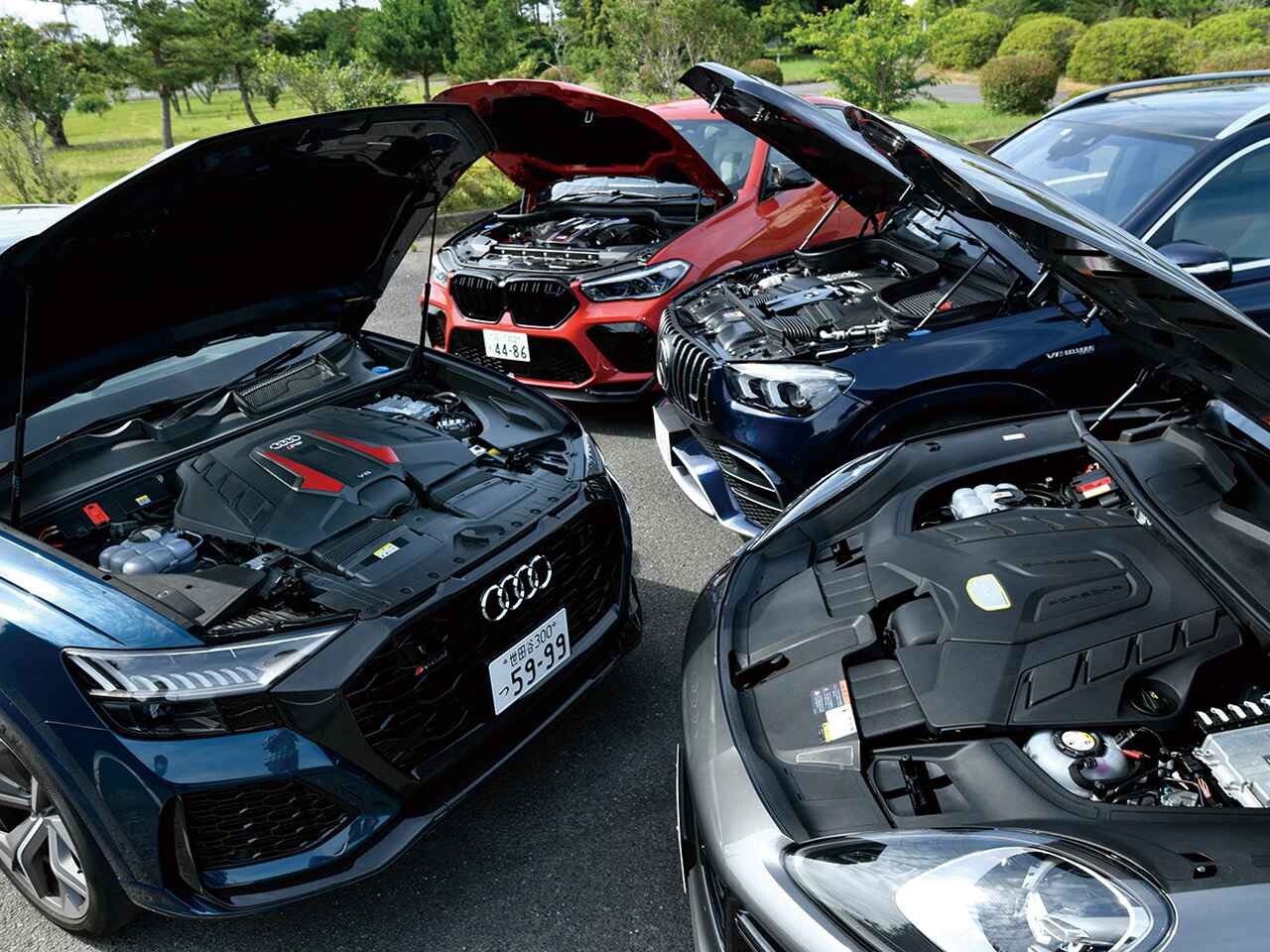 刺激的なスーパーSUV、似ているのに大きく異なる4台。RS Q8／GLE 63 S／X6 M／カイエン ターボS【後編】