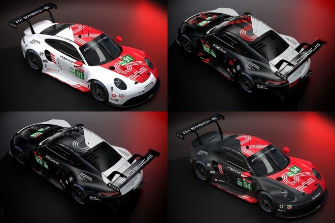 ポルシェ、ル・マン24時間バーチャルに投入する『911 RSR』のカラーリングを公開