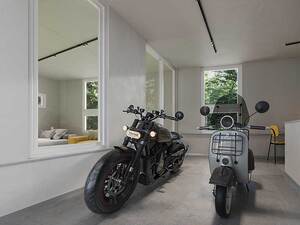 バイクと暮らす室内ガレージ付き賃貸住宅「+BASE EBINA／プラスベースエビナ」が神奈川・海老名に誕生！