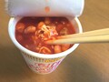 【野菜ジュースでカップラーメンを作る】お湯不要のツーリンググルメです♪