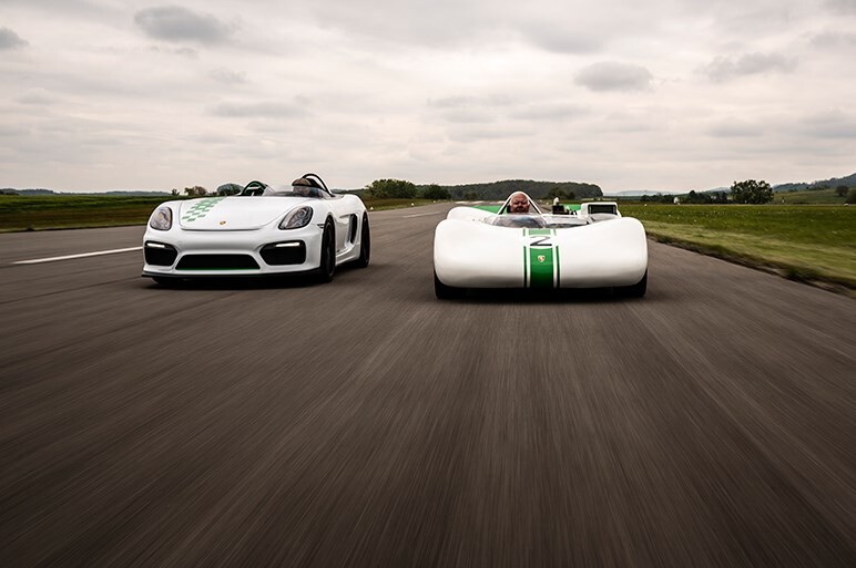 ポルシェが1台だけ作ったボクスターベースの軽量ヒルクライムレーサーの独占ウラ話