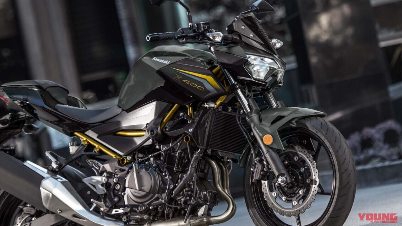 今度はゴールドフレーム！ カワサキ「Z400」の2026年モデルはニンジャ400とともに11月1日発売