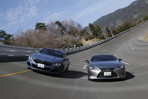 BMW 850i xDriveクーペ vs レクサス LC500h Lパッケージ、価値観の異なる日独クーペが真っ向勝負！【清水和夫のDST】#102-1/4