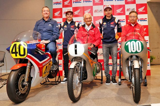MotoGP日本GP開幕前にホンダが世界選手権参戦60周年記念トークショー開催。3人のホンダレジェンドライダーも登場