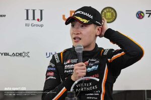 阪口晴南が予選会見で言及した“1レース制”のメリット「今日は岩佐君がヒーロー。噛み締める時間がしっかりある」