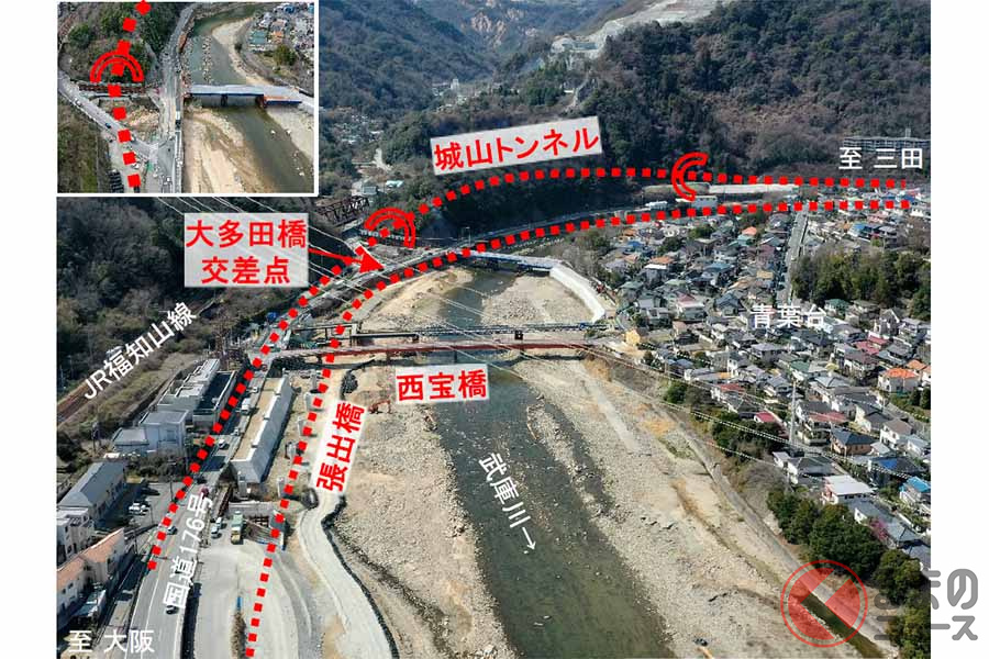 宝塚～西宮の動脈「名塩道路」進む改良 2月にトンネル貫通！ 中国道沿いの国道が重要なわけ
