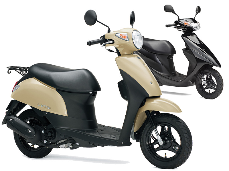 スズキ 50cc 原付一種スクーター レッツ のカラーリングと アドレス V50 の価格を改定して発売 バイクブロス 自動車情報サイト 新車 中古車 Carview