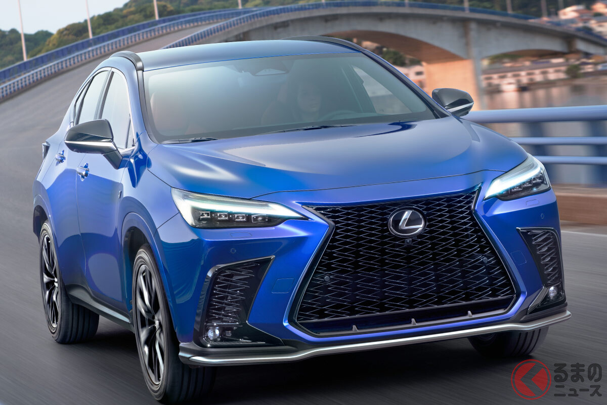 レクサス初PHEV新型「NX」世界初公開！ 7年ぶり全面刷新 新ロゴ採用の次世代モデル第一弾を今秋発売へ