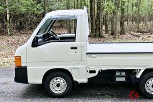 【アメリカ】約187万円！ スバル「25年落ち軽トラ」に反響多数！ 「いい車です」「羨ましい」 “サビ凹み”ありなのに「新車価格超え」で驚愕 “埼玉出身”の「農道のポルシェ サンバー」が落札