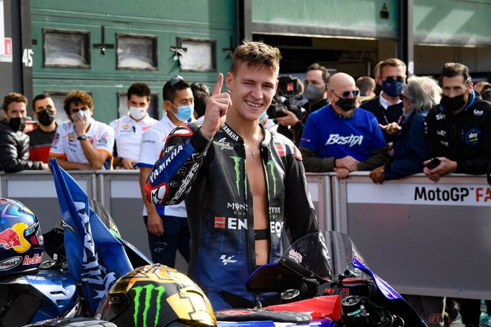 2021 MotoGP第16戦エミリア・ロマーニャGP ヤマハ・クアルタラロが年間タイトル獲得 フランス人初のチャンピオン誕生