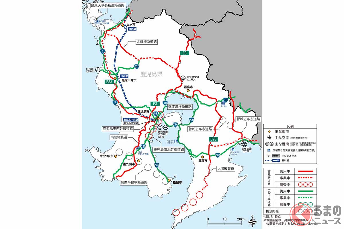 「島原道路」21日に2.7km延伸 長崎道の諫早ICから東へ…将来は天草・鹿児島に渡れる？