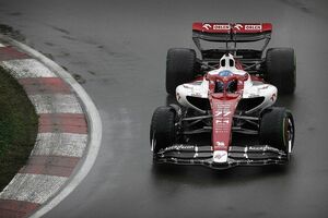 F1イギリスFP1速報：雨で消化不良のセッションに。ボッタス首位、角田裕毅9番手