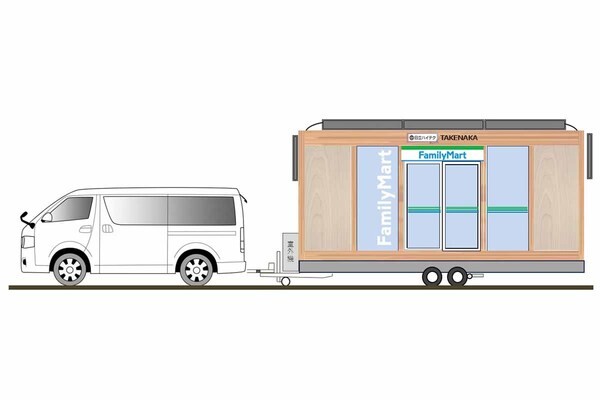 史上初「走る無人コンビニ」が開店！ 商品280種が勢ぞろい 電気＆通信インフラなくても営業可