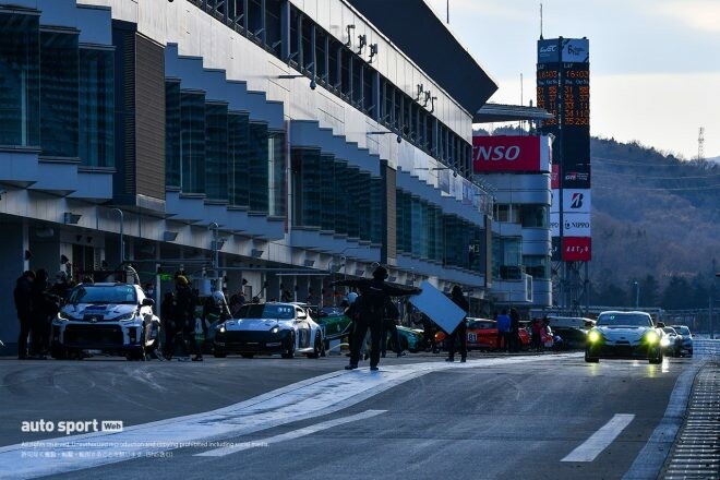 富士公式テストに38台が集まりスーパー耐久の2022年開幕へ向けいよいよ始動。注目車種も多数