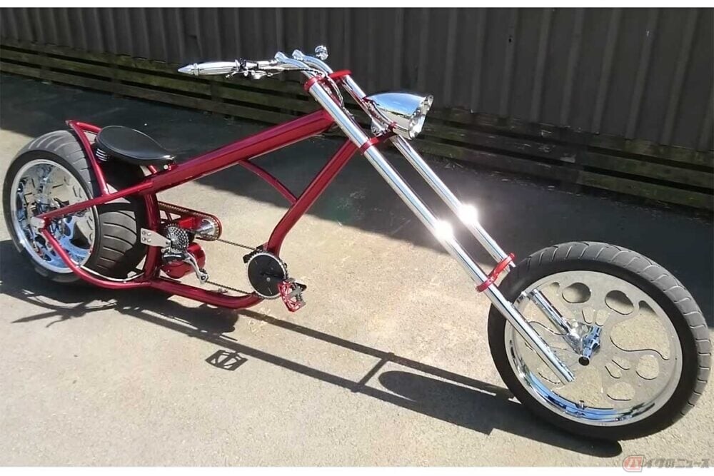 気分は『イージー☆ライダー』？　超クールなチョッパー自転車に絶賛の声　漕いでる姿を見てみたい!!