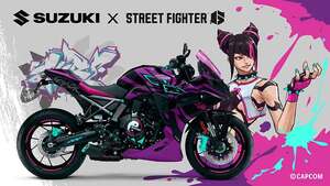 【スズキ】ストリートファイター6とコラボしたバイク「GSX-8R Tuned by JURI」をイベント＆モーターサイクルショーに展示決定！