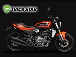 トリックスター初のハーレー用「X350 政府認証スリップオンマフラー」受注を開始！