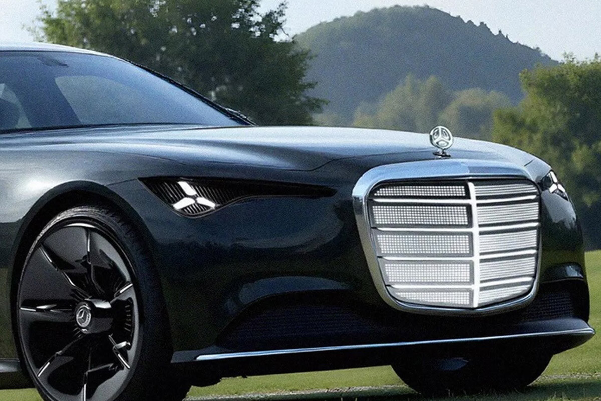 メルセデスの未来の顔「ビジョン・アイコニック」をベースに新型「Sクラス」をデザインすると…予想CGが公開される