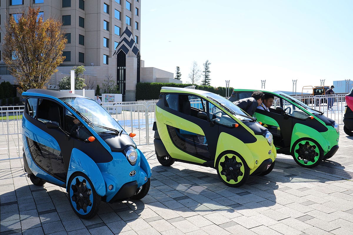 試乗できるよ 東京モーターショー19 後輪で曲がるちょい乗り3輪ev I Road オープンロードに行ってみよう スタイルワゴン ドレスアップナビ 自動車情報サイト 新車 中古車 Carview