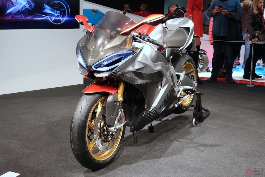 電気バイクに6速ギア装備 KYMCOのEVスーパースポーツコンセプト登場【EICMA2018】
