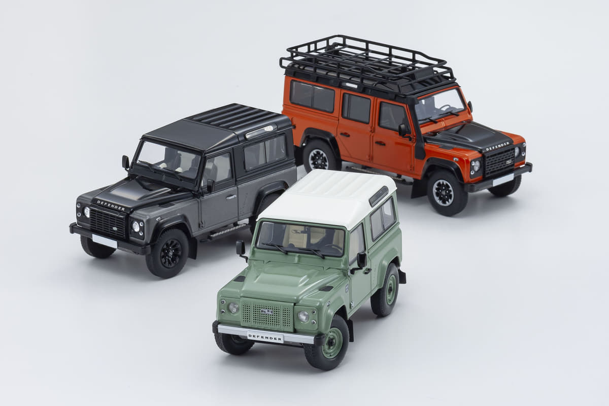 無骨なデザインが格好いい 1 43 ランドローバー ディフェンダー セレブレーションシリーズ 3台セット が発売 Auto Messe Web 自動車情報サイト 新車 中古車 Carview