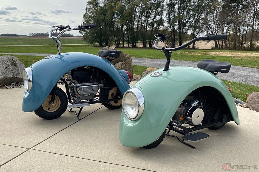 フォルクスワーゲン ビートルのフェンダーを使いミニバイク Volkspod フォルクスポッド を製作したビルダー バイクのニュース 自動車情報サイト 新車 中古車 Carview