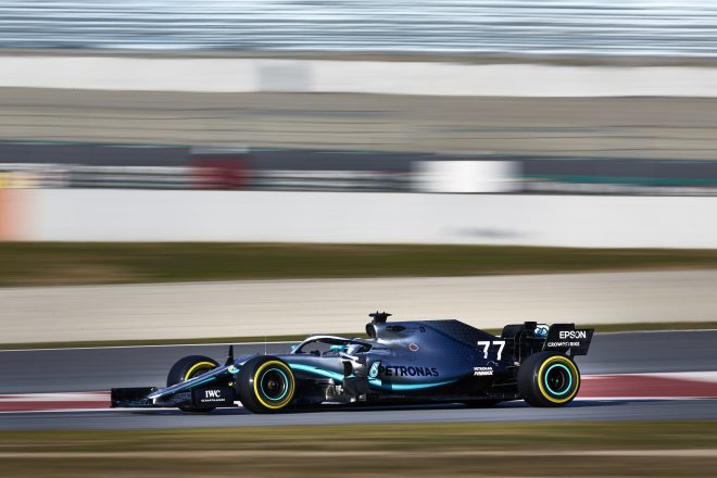 メルセデスF1、プレシーズンテスト2日目も順調。空力やセッティングのプログラムを重視