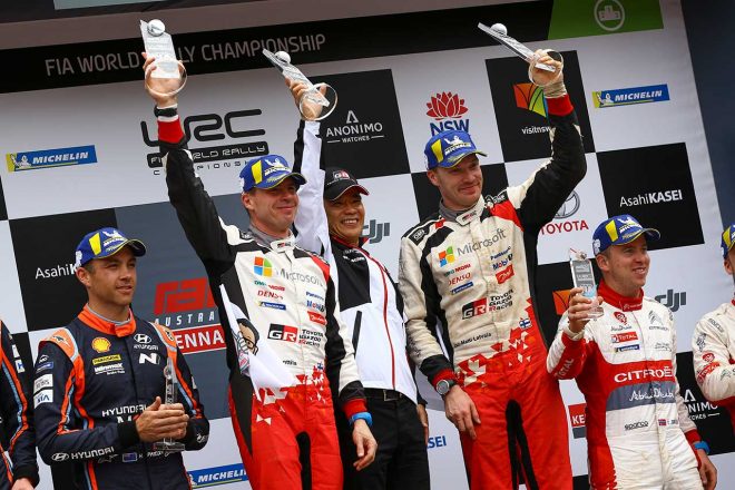 WRC：トヨタ、1999年以来のマニュファクチャラーズタイトル獲得。タナクはリタイア、ラトバラがシーズン初優勝