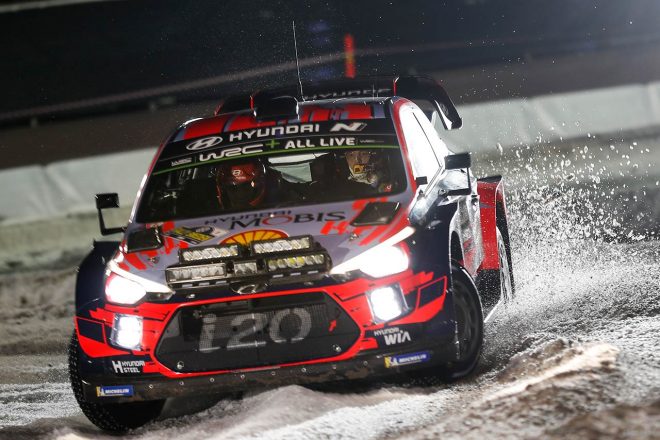 WRCスウェーデン：SS1はヒュンダイのヌービル最速。トヨタはタナク4番手、グロンホルムが8番手
