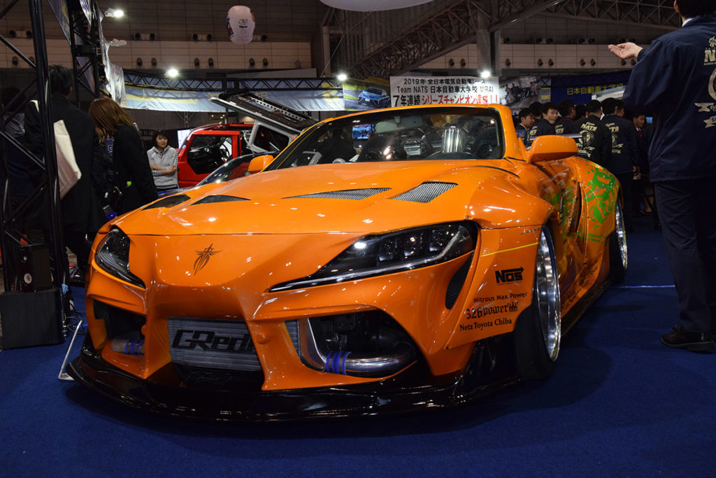 Grスープラとr35gt Rをオープンに Natsの学生がワイスピ1 2ブライアン仕様を変化球で再現 東京オートサロン Web Option 自動車情報サイト 新車 中古車 Carview