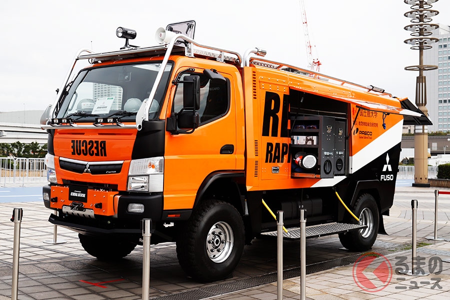 緊急時にはトランスフォーム 三菱ふそう キャンター の救援車両がカッコいい くるまのニュース 自動車情報サイト 新車 中古車 Carview