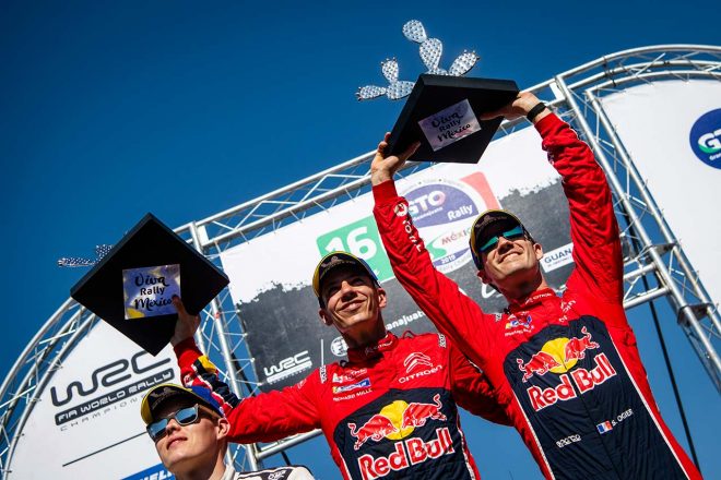WRCメキシコ：王者オジエが逃げ切り2勝目。トヨタは総合2位でメキシコ初表彰台