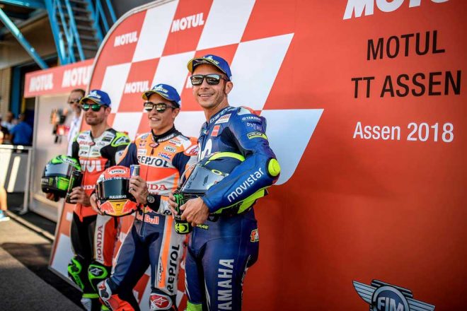 MotoGP：マルケス、アッセンはいつも苦戦するが「今年はペースがよかった」／オランダGP予選トップ3コメント