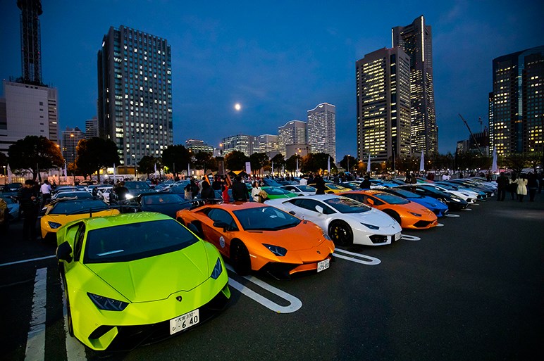 ランボルギーニのファンイベント「Lamborghini Day Japan 2018」に200台超の猛牛集結