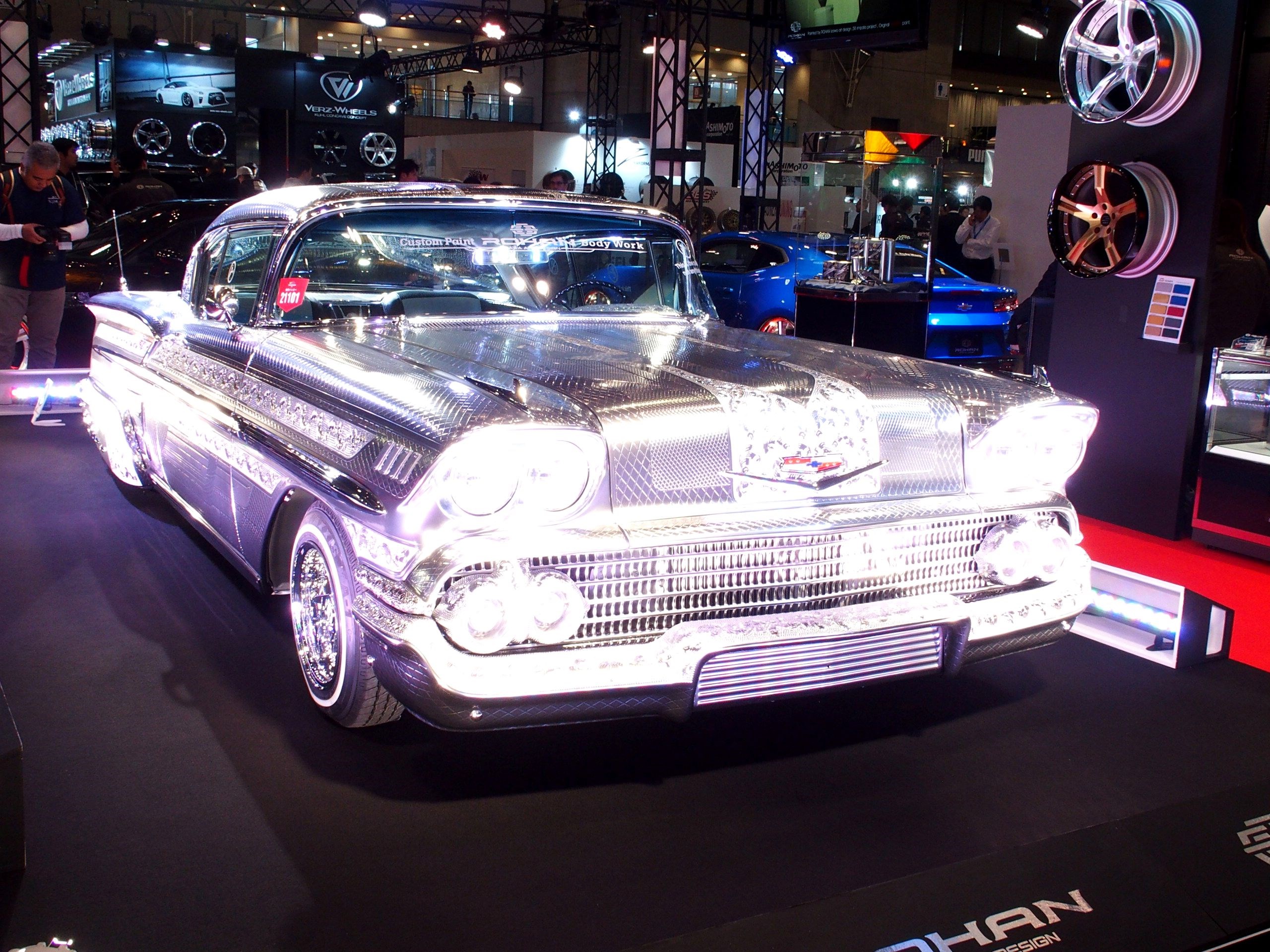 東京オートサロン19 Tasのご神体となるか 超絶ギンギラギンの1958年型シボレー インパラは魂の逸品だ Carview 自動車情報サイト 新車 中古車 Carview