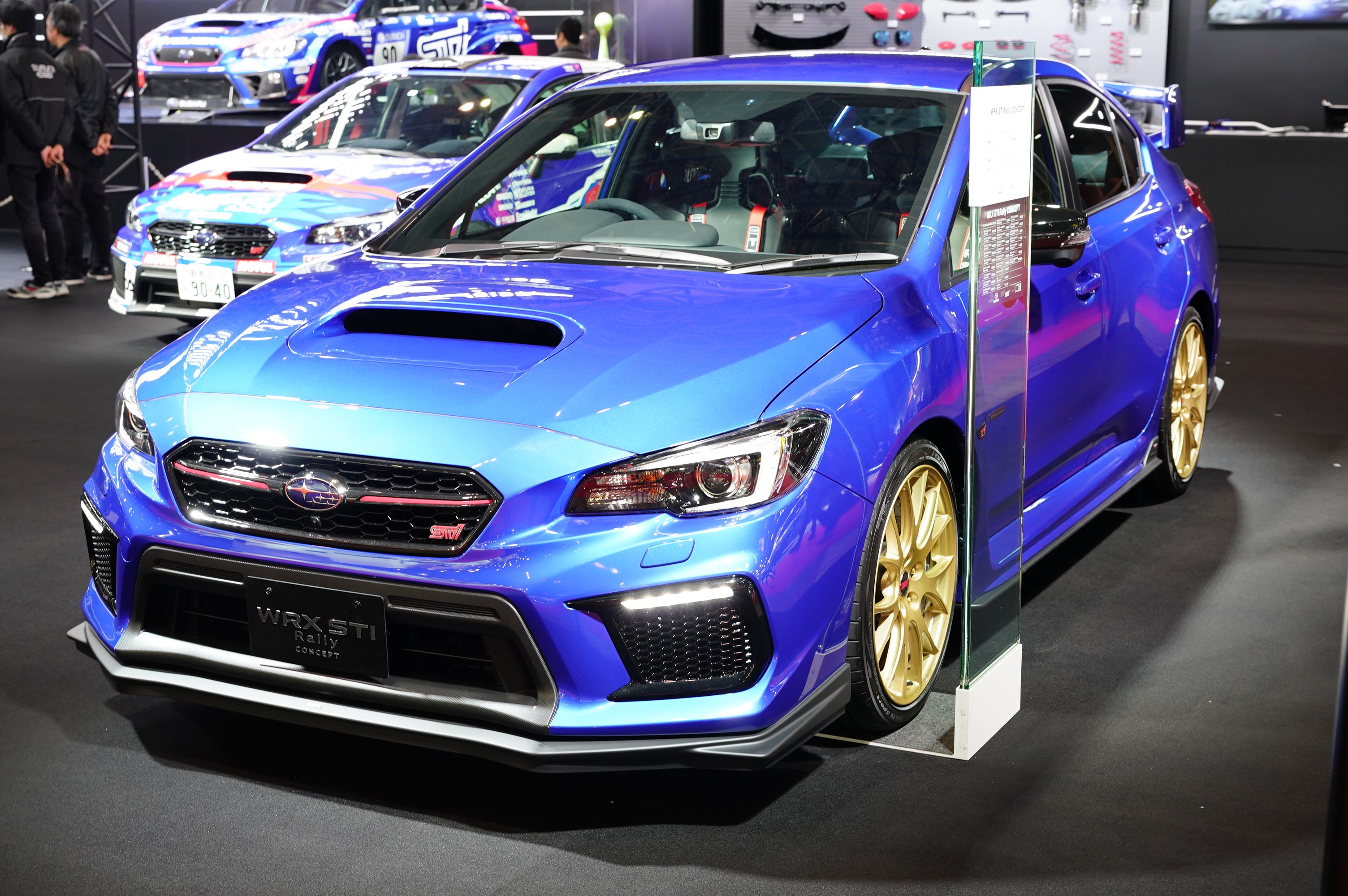 東京オートサロン19 往年のラリーカーを彷彿とさせるゴールド塗装のbbsホイールを装着した Wrx Sti ラリーコンセプト Carview 自動車情報サイト 新車 中古車 Carview