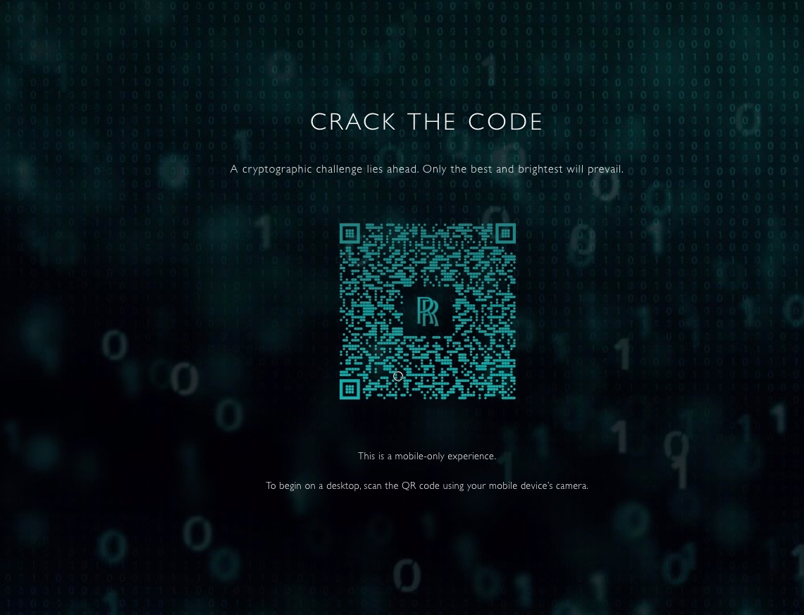 ロールス ロイスの 暗号 をオンラインゲームで解く 選ばれし10人は 挑戦者よ 集え Genroq Web 自動車情報サイト 新車 中古車 Carview