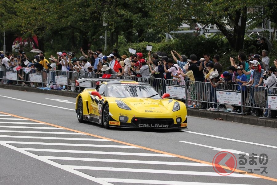 フェラーリ、ランボ、GT-Rのレーシングカーが公道を走った! 鈴鹿市でパレードイベントが初開催!