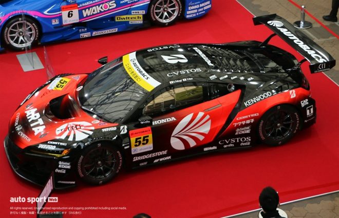 スーパーgt Autobacs 23年目も冠スポンサーに 大阪オートメッセでarta Nsx Gt3のカラーリング初披露 Autosport Web 自動車情報サイト 新車 中古車 Carview