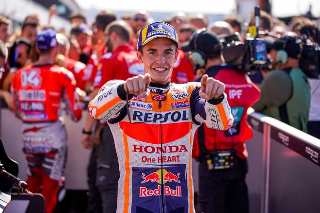 MotoGP：マルケス、ロレンソと奪い合った2位。サンマリノGPは「ドヴィが速かったから2位を目標にした」