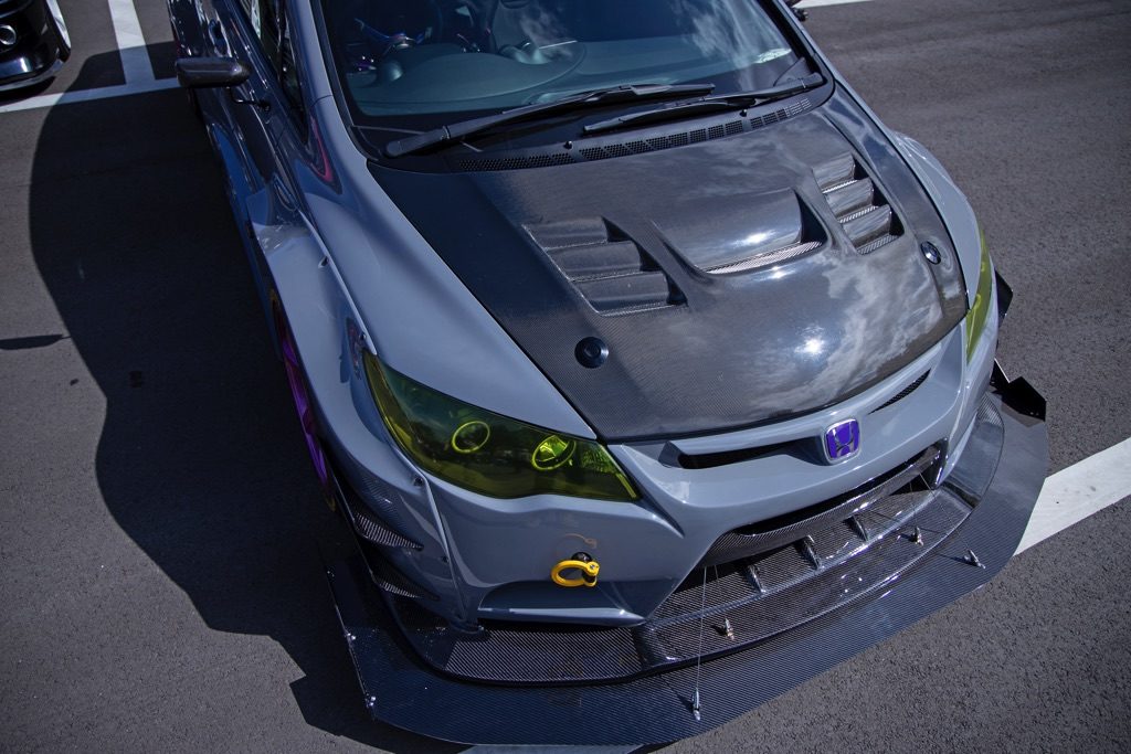 アウディgt300マシンをイメージしたナルドグレーのfd2シビック見参 M Mホンダの超ワイドボディがド迫力 W Option Jamboree Web Option 自動車情報サイト 新車 中古車 Carview