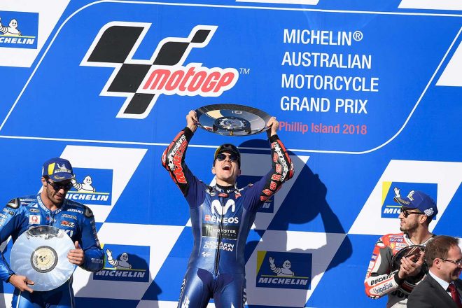 ヤマハのビニャーレス、MotoGPオーストラリアGPで1年半ぶりの優勝に歓喜「突然、光のなかに出た」