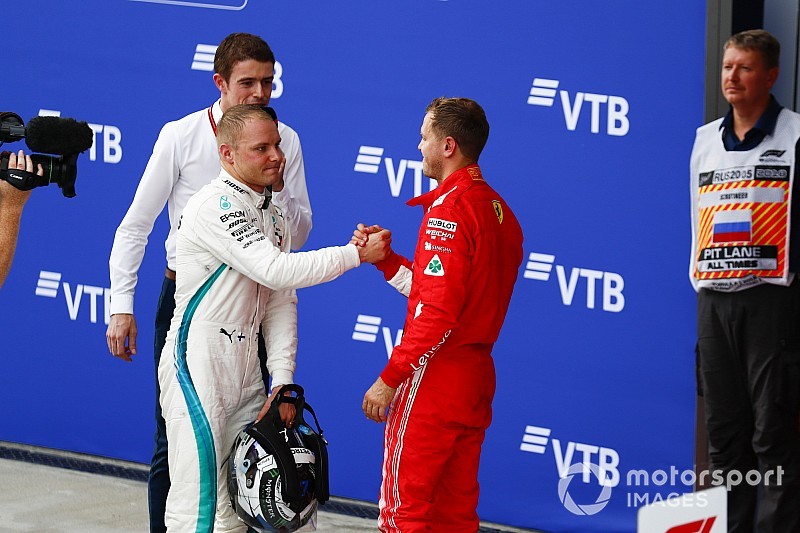 ベッテル、メルセデスのチームオーダー批判せず「彼らはチームとして協力し、うまくやった」／F1ロシアGP決勝